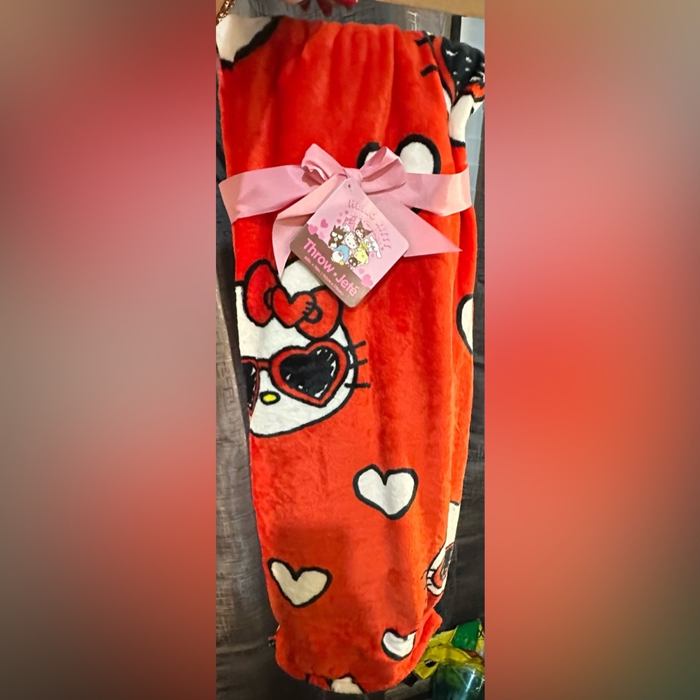 Hello Kitty Red Throw Blanket